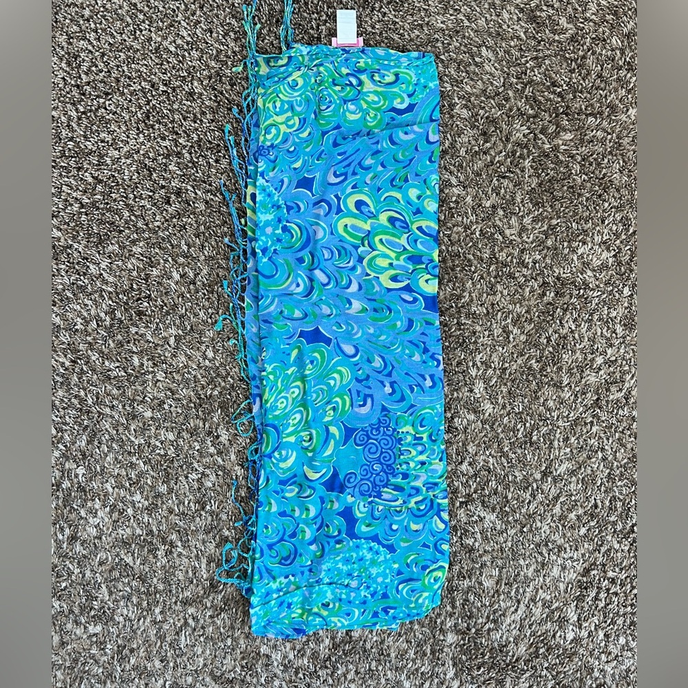 EUC Lilly Pulitzer scarf Blue Lilly’s Lagoon